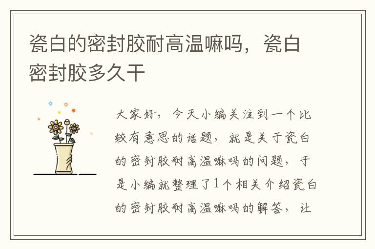 瓷白的密封胶耐高温嘛吗,瓷白密封胶多久干