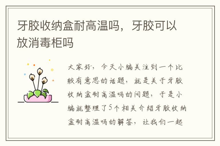 牙胶收纳盒耐高温吗,牙胶可以放消毒柜吗