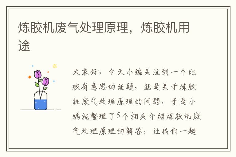 炼胶机废气处理原理,炼胶机用途