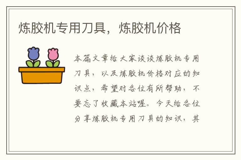 炼胶机专用刀具,炼胶机价格