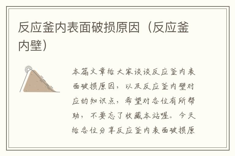 反应釜内表面破损原因(反应釜内壁)