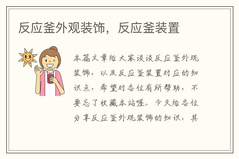 反应釜外观装饰,反应釜装置