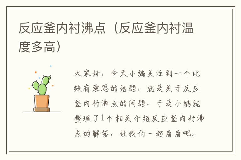 反应釜内衬沸点(反应釜内衬温度多高)