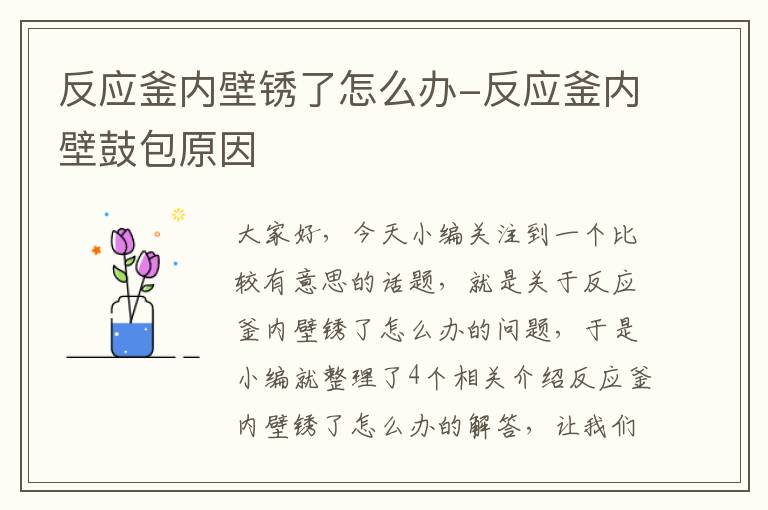 反应釜内壁锈了怎么办-反应釜内壁鼓包原因