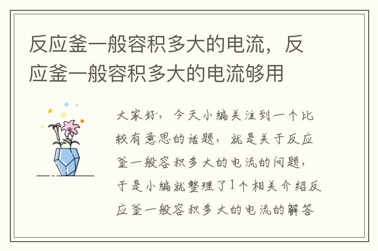 反应釜一般容积多大的电流,反应釜一般容积多大的电流够用