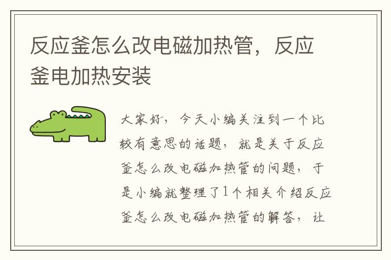 反应釜怎么改电磁加热管,反应釜电加热安装