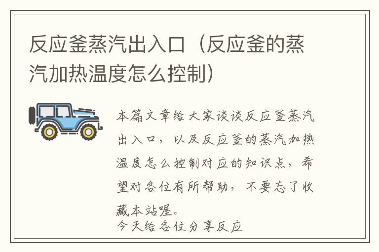反应釜蒸汽出入口(反应釜的蒸汽加热温度怎么控制)