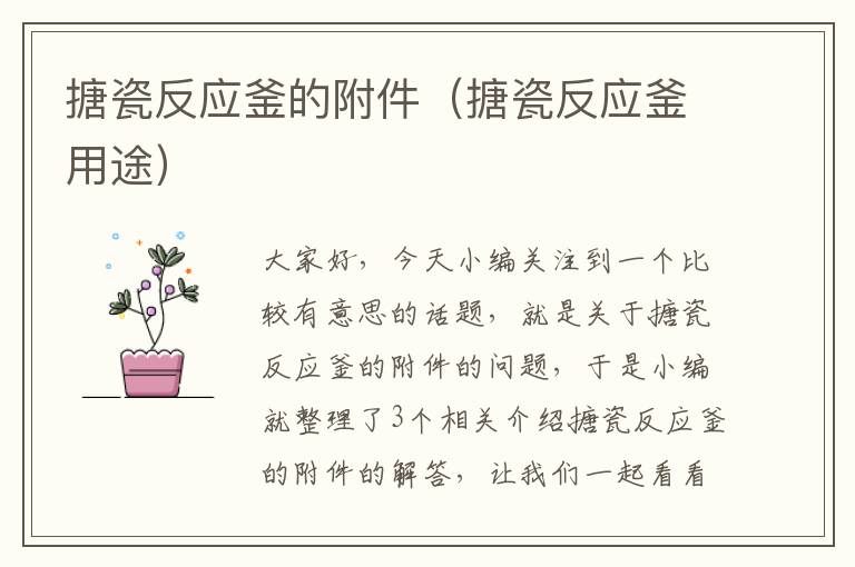 搪瓷反应釜的附件(搪瓷反应釜用途)