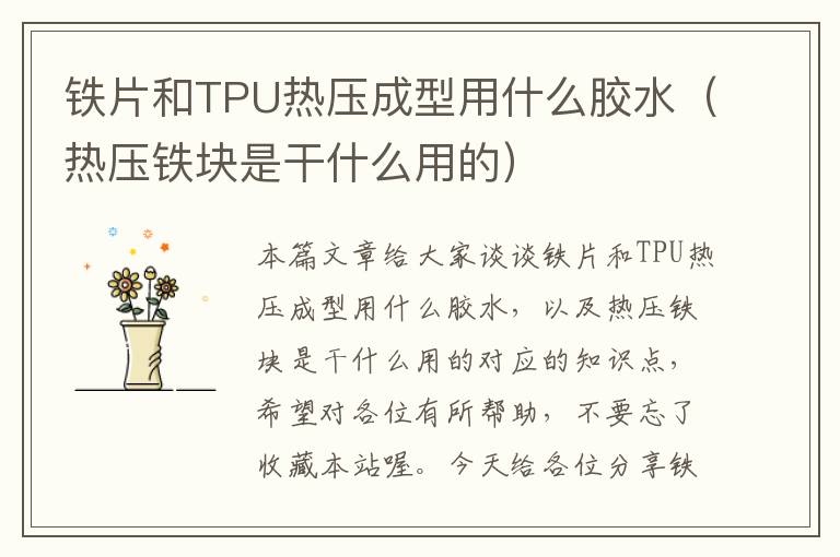 铁片和TPU热压成型用什么胶水(热压铁块是干什么用的)
