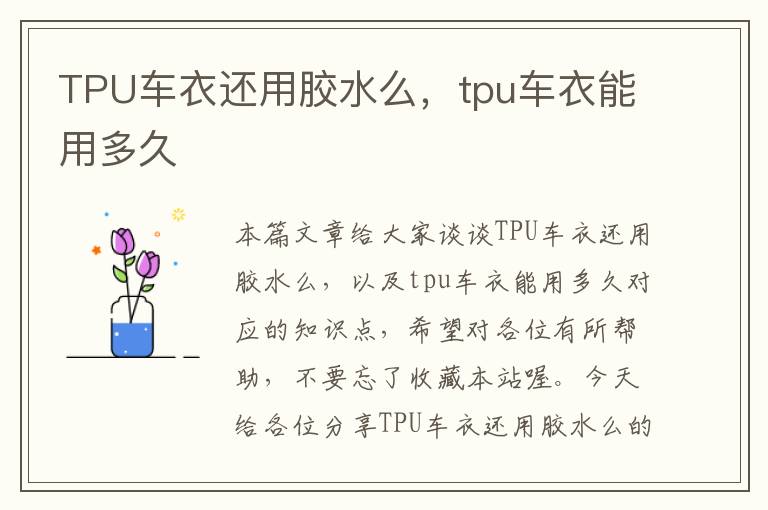 TPU车衣还用胶水么,tpu车衣能用多久