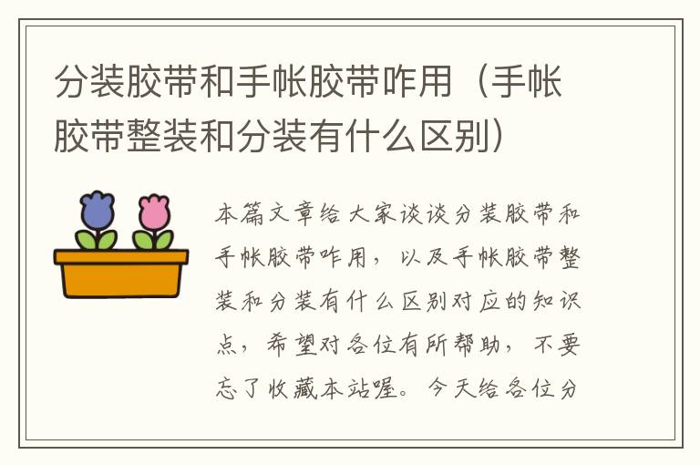 分装胶带和手帐胶带咋用(手帐胶带整装和分装有什么区别)