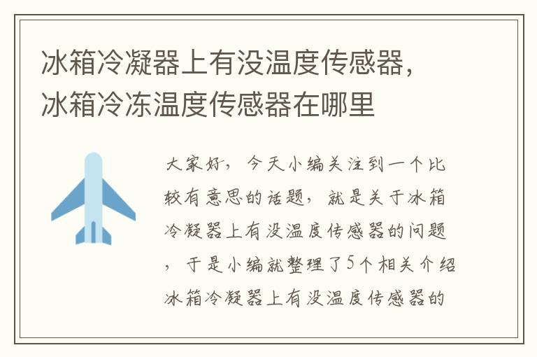 冰箱冷凝器上有没温度传感器,冰箱冷冻温度传感器在哪里