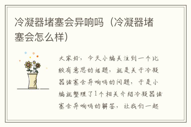 冷凝器堵塞会异响吗(冷凝器堵塞会怎么样)