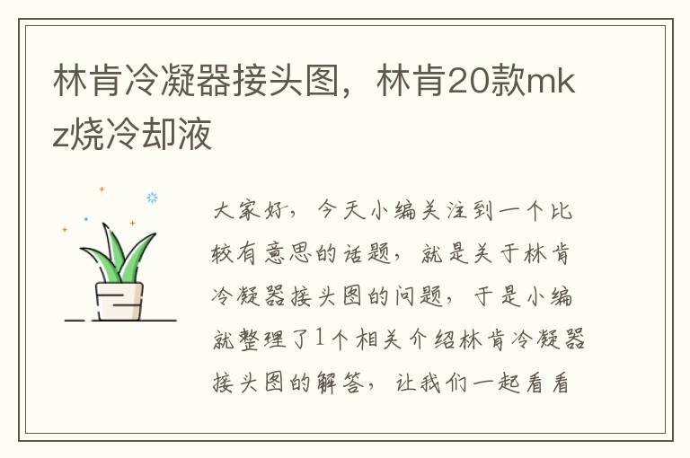 林肯冷凝器接头图,林肯20款mkz烧冷却液