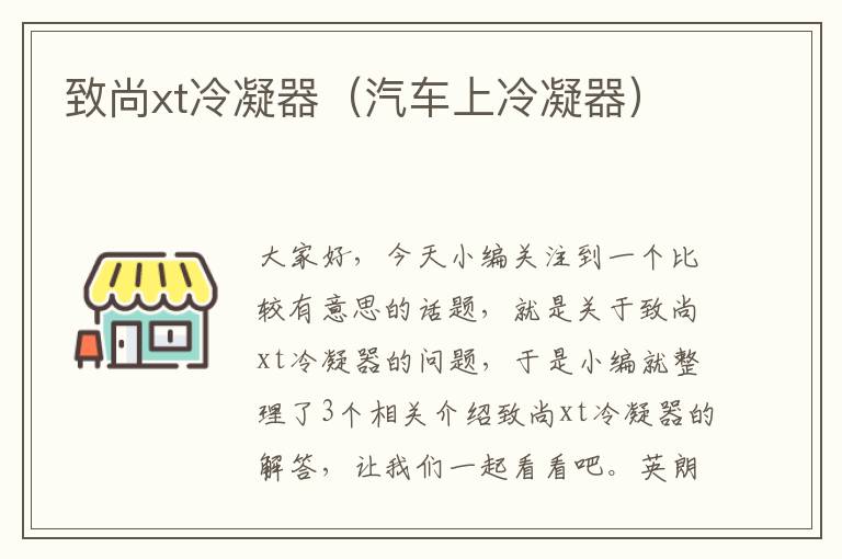 致尚xt冷凝器(汽车上冷凝器)
