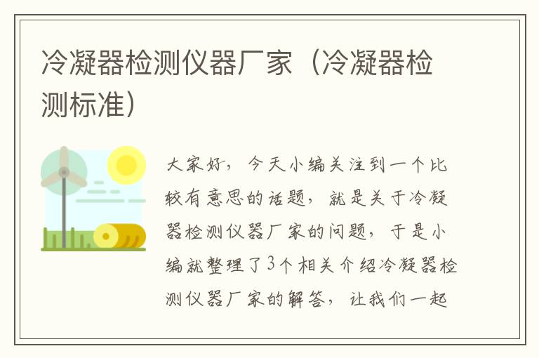 冷凝器检测仪器厂家(冷凝器检测标准)