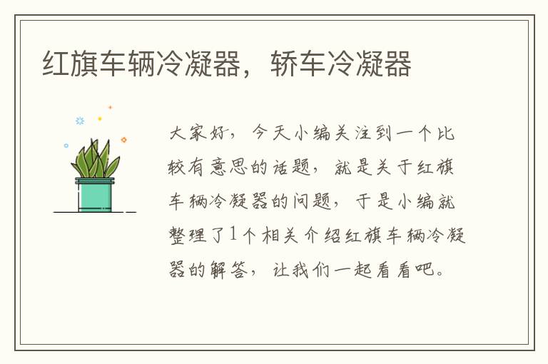 红旗车辆冷凝器,轿车冷凝器