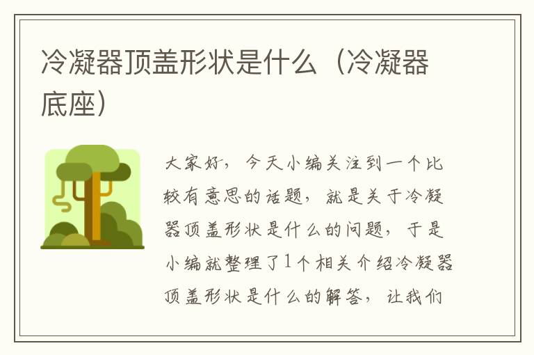 冷凝器顶盖形状是什么(冷凝器底座)