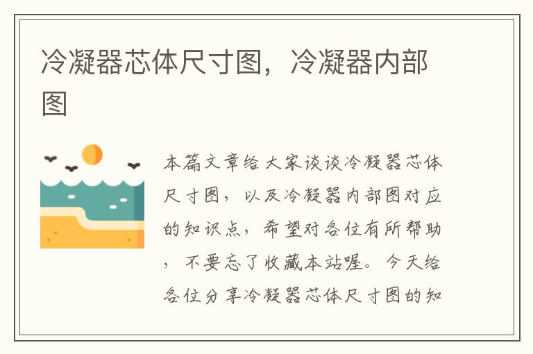冷凝器芯体尺寸图,冷凝器内部图