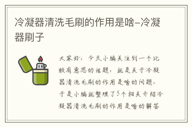 冷凝器清洗毛刷的作用是啥-冷凝器刷子
