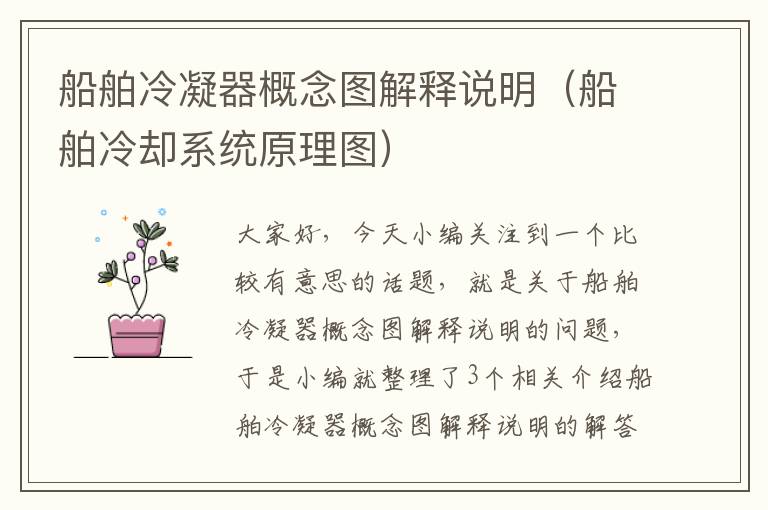船舶冷凝器概念图解释说明(船舶冷却系统原理图)