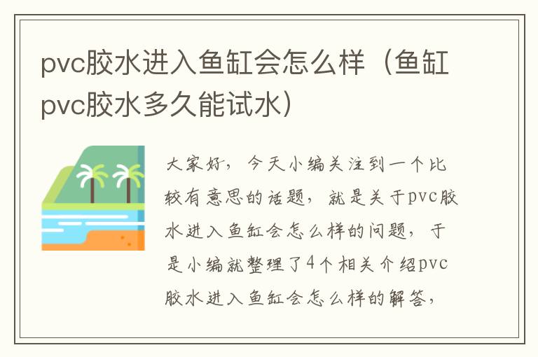 pvc胶水进入鱼缸会怎么样(鱼缸pvc胶水多久能试水)