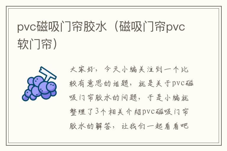 pvc磁吸门帘胶水(磁吸门帘pvc软门帘)