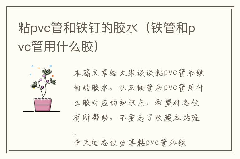 粘pvc管和铁钉的胶水(铁管和pvc管用什么胶)